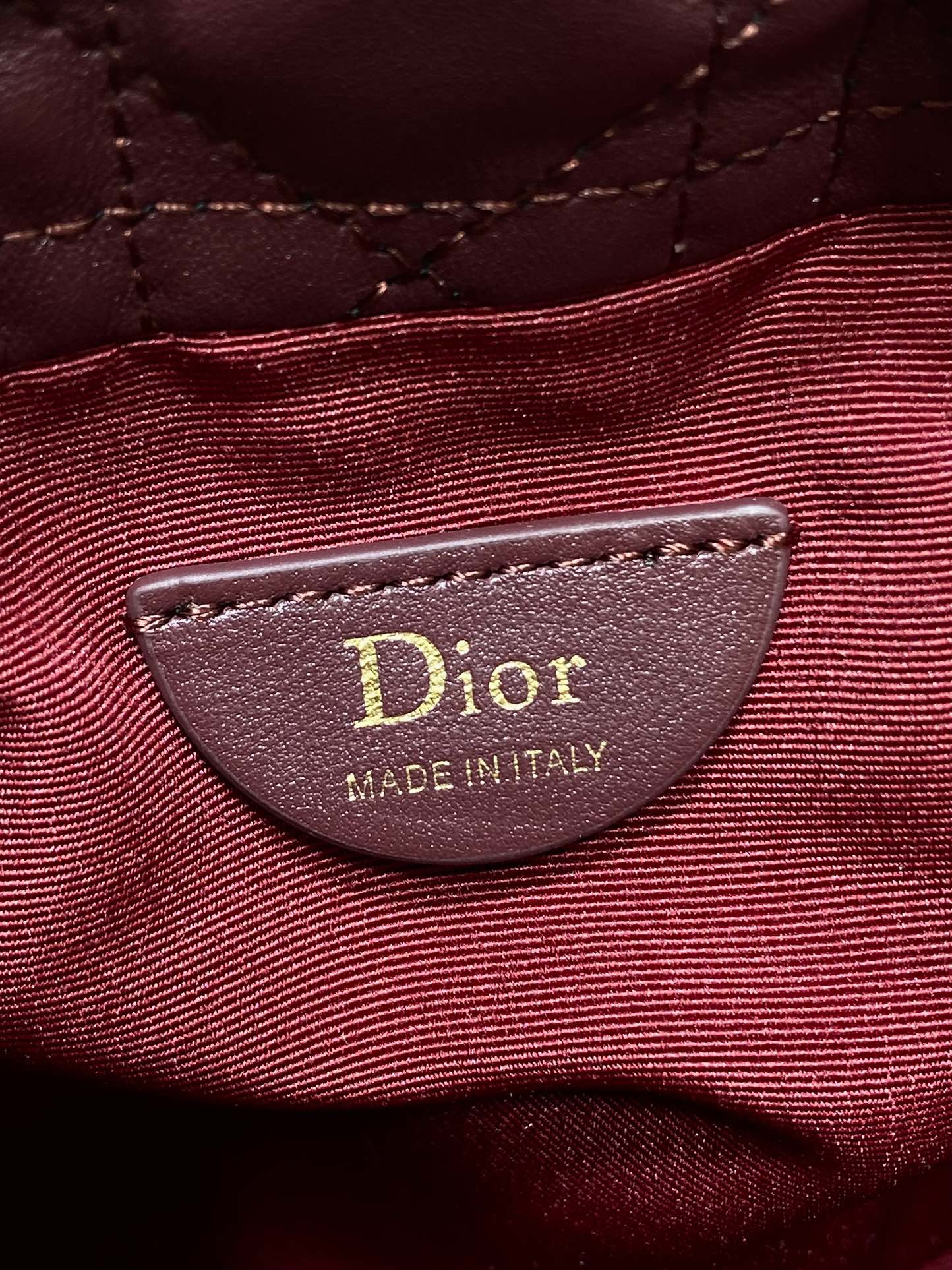 Dior Adiorable Mini Bucket Bag - S2611 - Wine Red Cannage Lambskin - Default Title - View 10