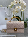 Medium Dior Ange Bag M4402 Trench Beige Macrocannage Calfskin - Default Title - View 1