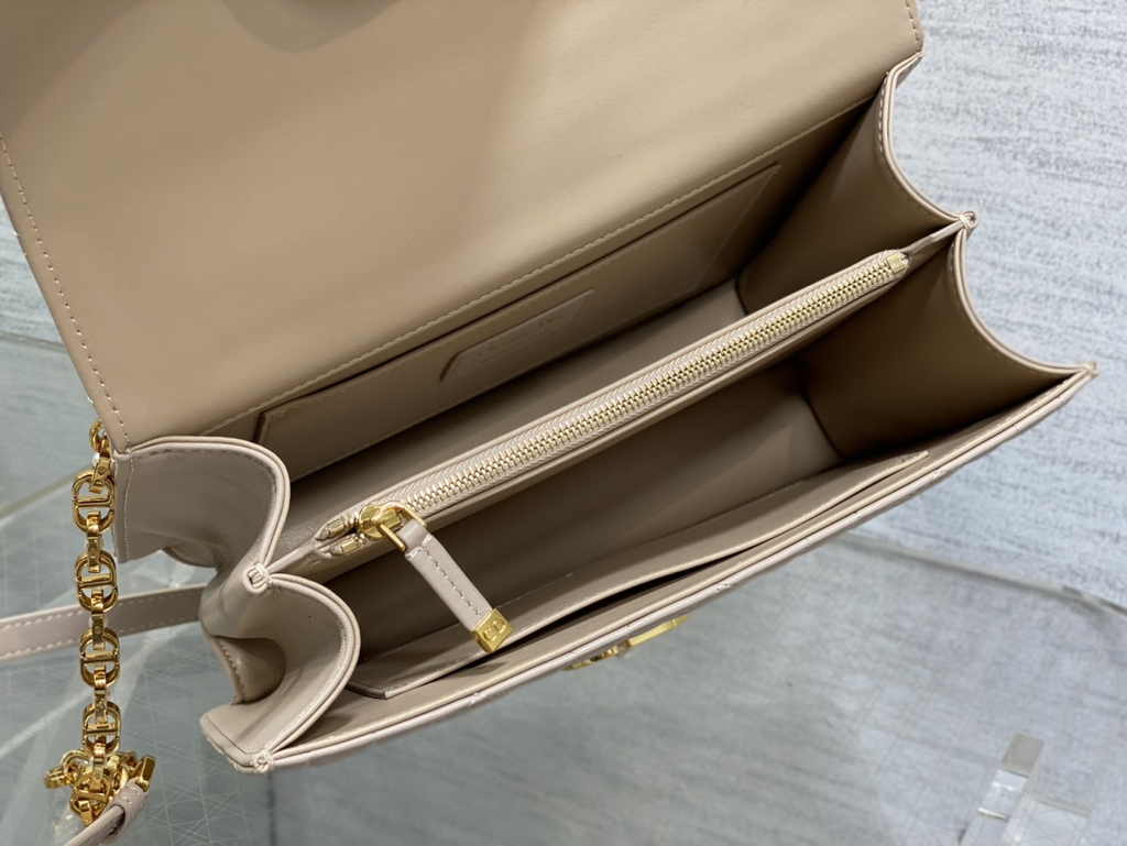 Medium Dior Ange Bag M4402 Trench Beige Macrocannage Calfskin - Default Title - View 8