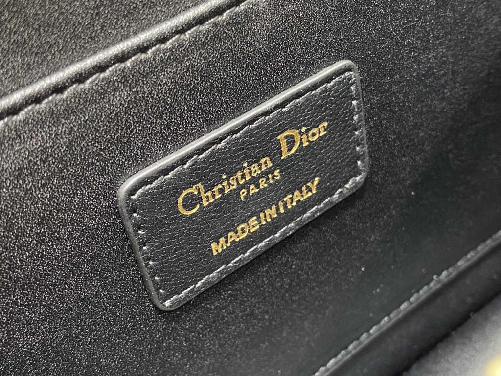 Medium Dior Ange Bag M4402 Black Macrocannage Calfskin - Default Title - View 9