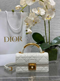 Mini Dior Ange Bag M4401 White Macrocannage Calfskin - Default Title - View 1