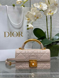 Mini Dior Ange Bag M4401 Trench Beige Macrocannage Calfskin - Default Title - View 1