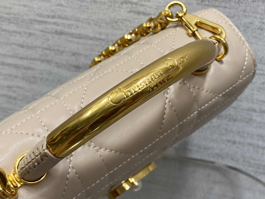 Mini Dior Ange Bag M4401 Trench Beige Macrocannage Calfskin - Default Title - View 4