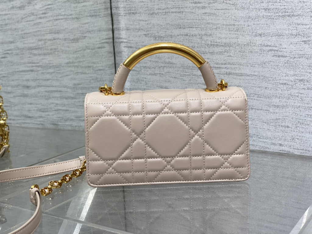 Mini Dior Ange Bag M4401 Trench Beige Macrocannage Calfskin - Default Title - View 5