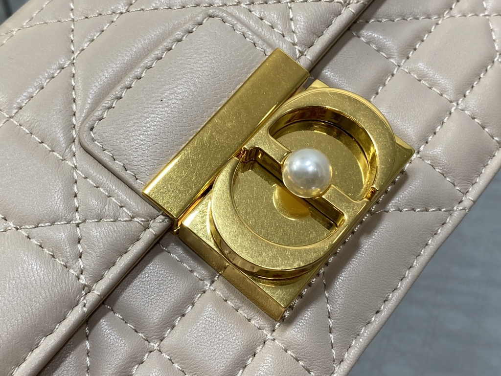 Mini Dior Ange Bag M4401 Trench Beige Macrocannage Calfskin - Default Title - View 6