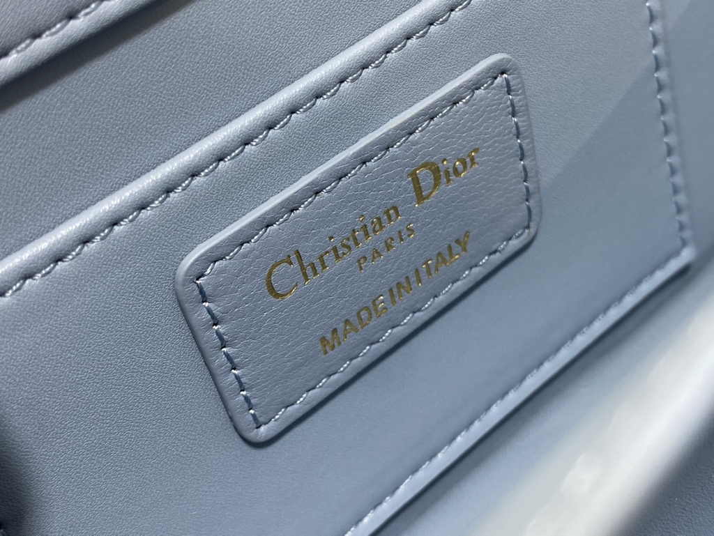 Mini Dior Ange Bag M4401 Blue Macrocannage Calfskin - Default Title - View 9