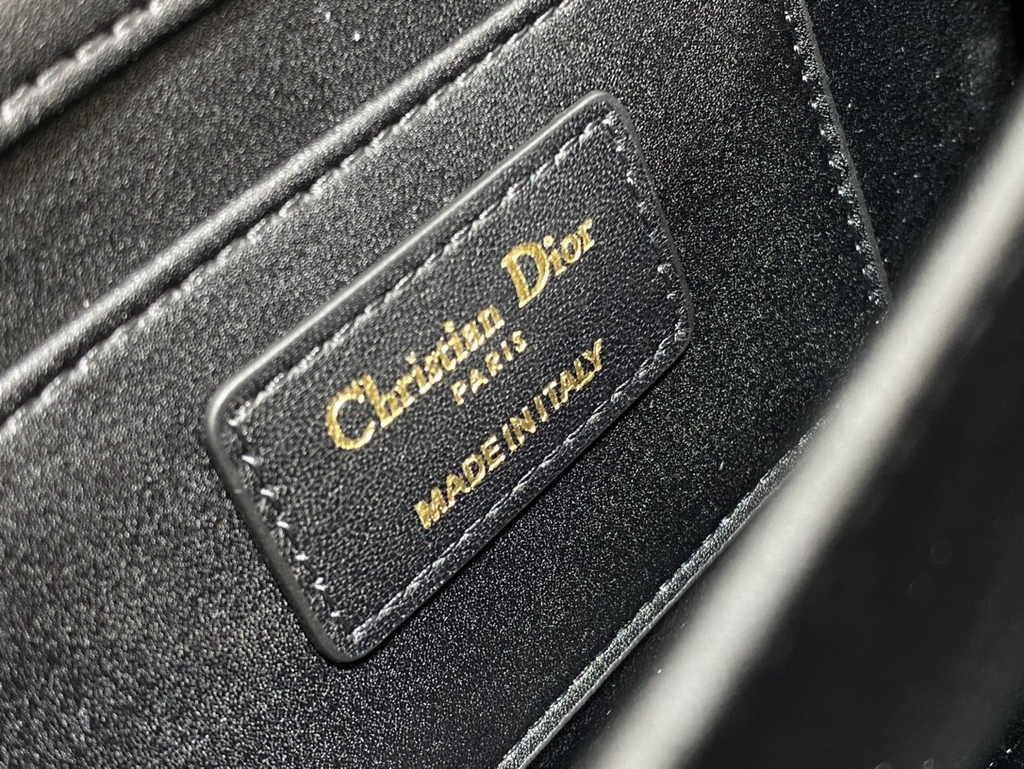 Mini Dior Ange Bag M4401 Black Macrocannage Calfskin - Default Title - View 9