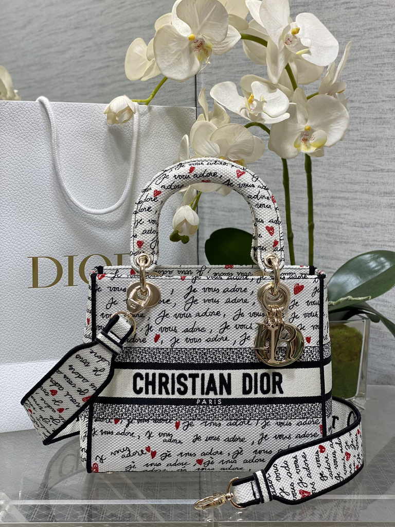Dioramour Small Lady Dior My ABCDior Bag M0538 White Calfskin - Default Title - View 1