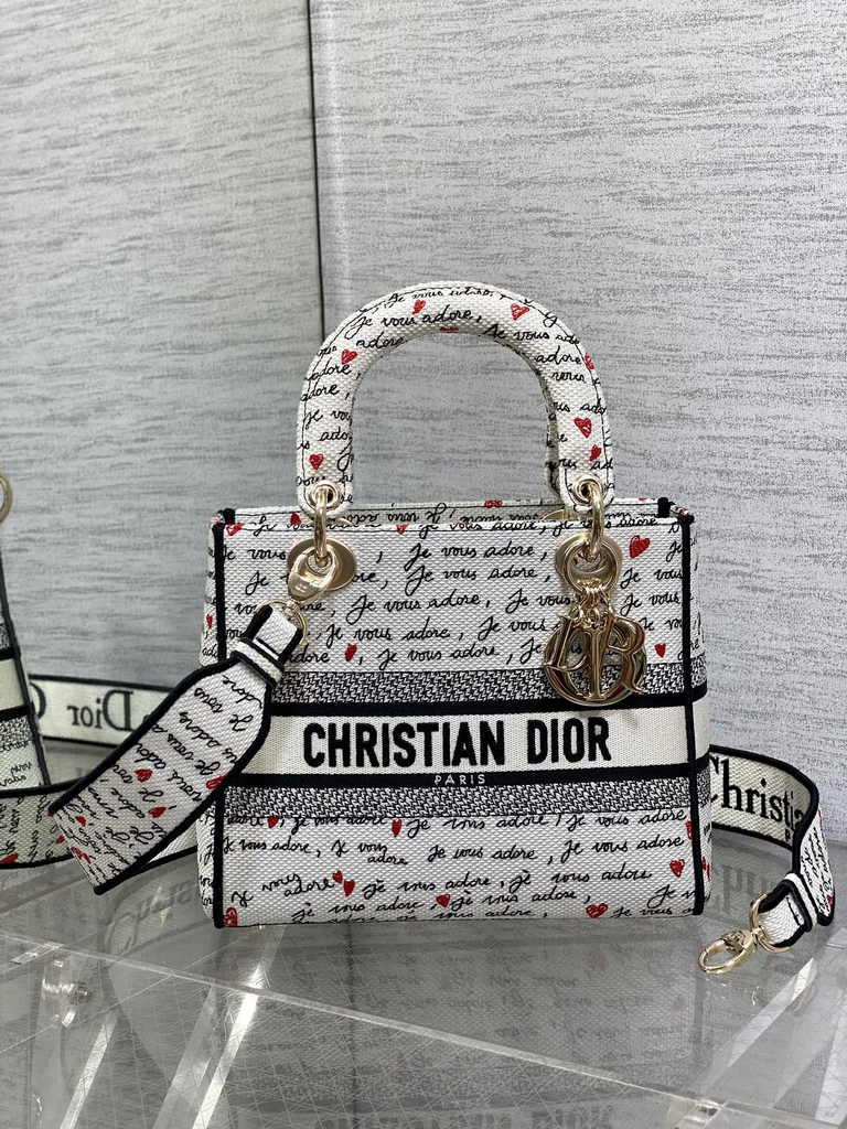 Dioramour Small Lady Dior My ABCDior Bag M0538 White Calfskin - Default Title - View 2