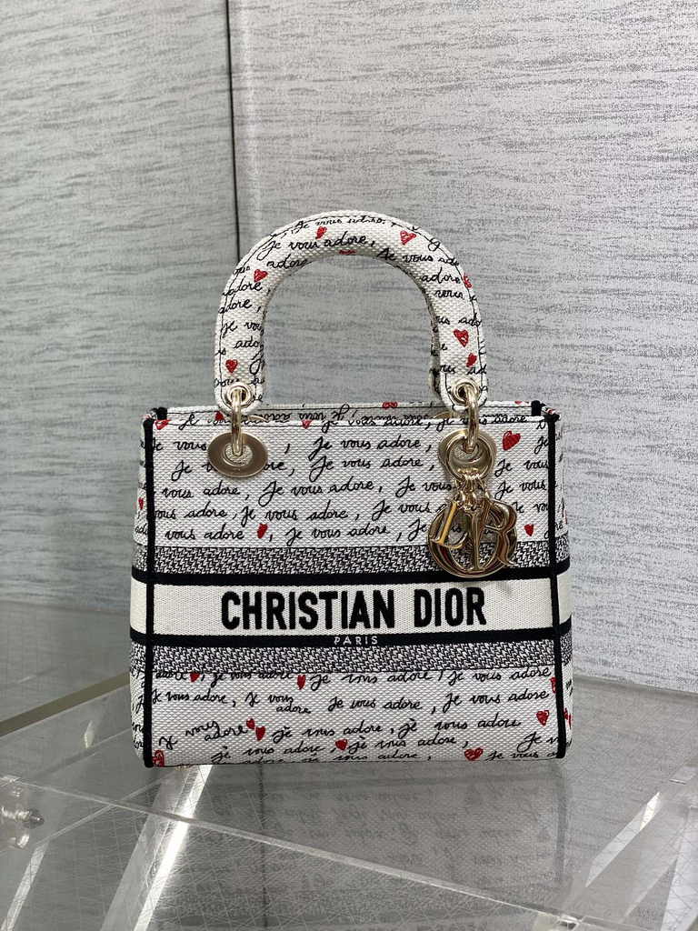 Dioramour Small Lady Dior My ABCDior Bag M0538 White Calfskin - Default Title - View 3