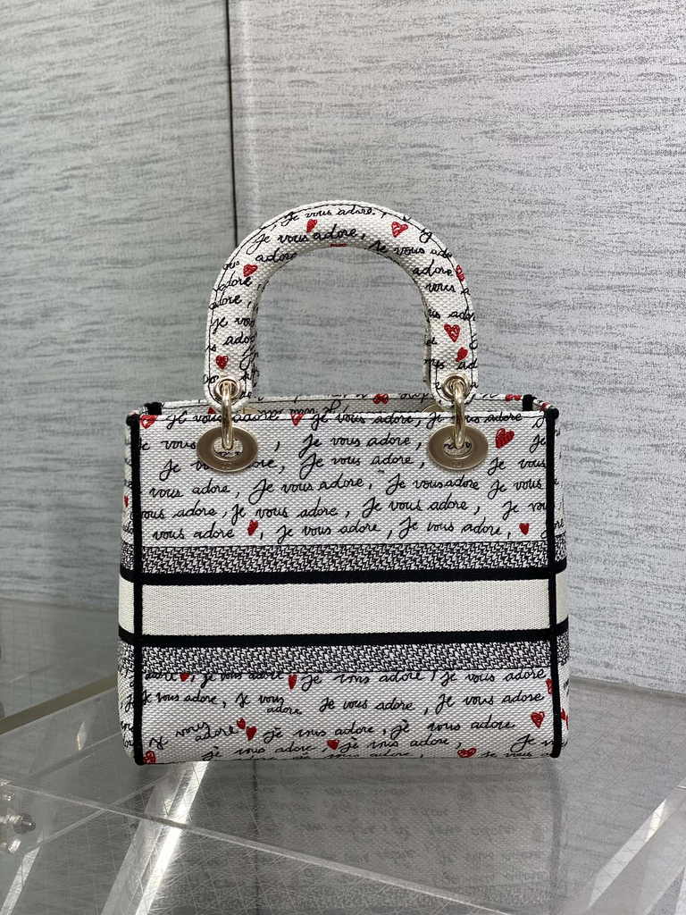 Dioramour Small Lady Dior My ABCDior Bag M0538 White Calfskin - Default Title - View 6