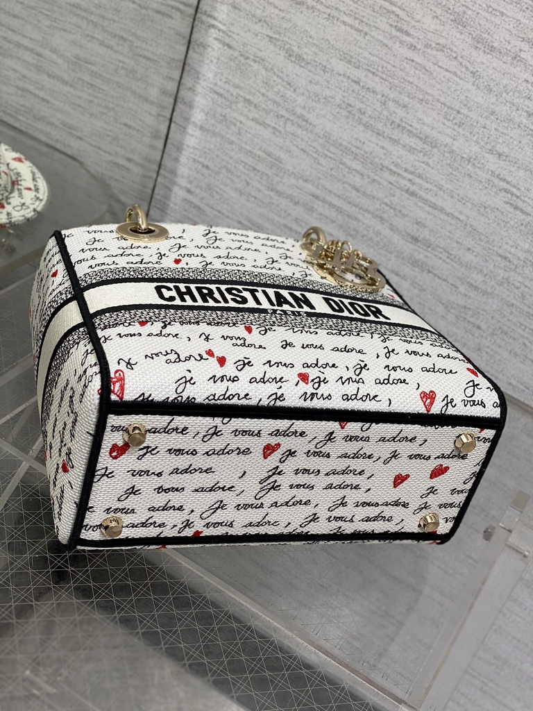 Dioramour Small Lady Dior My ABCDior Bag M0538 White Calfskin - Default Title - View 8