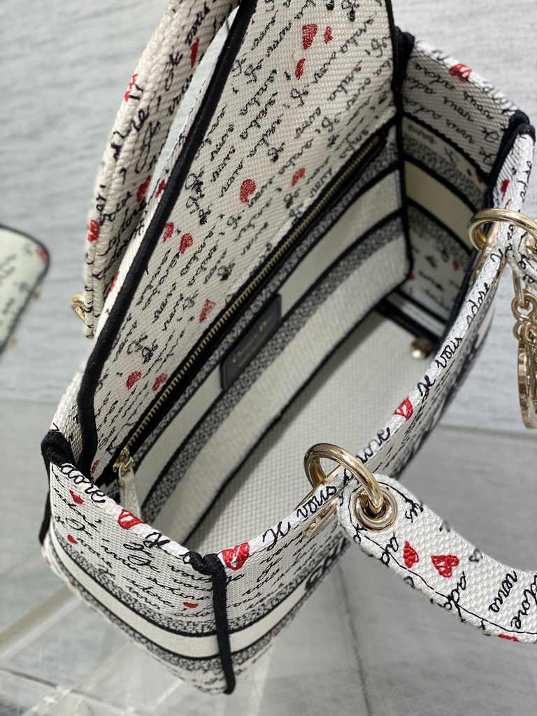 Dioramour Small Lady Dior My ABCDior Bag M0538 White Calfskin - Default Title - View 9