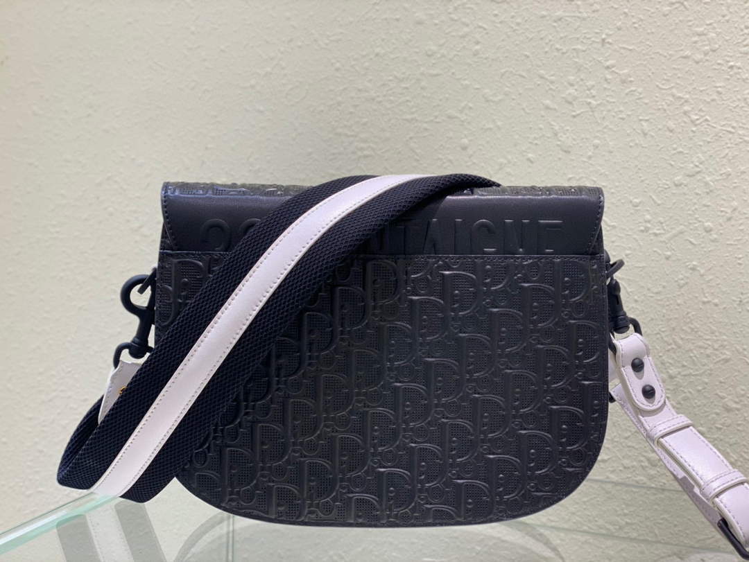 Dior Bobby Bag M9319 Medium Perforated Black calfskin with Dior Oblique motif - Default Title - View 5