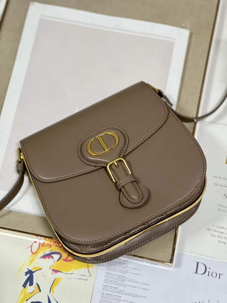 Dior Bobby Frame Bag M9333 Hazelnut Box Calfskin