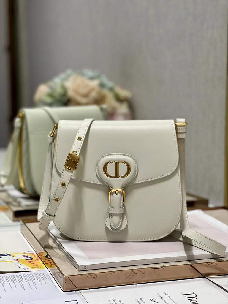 Dior Bobby Frame Bag M9333 Latte Box Calfskin - Default Title - View 1