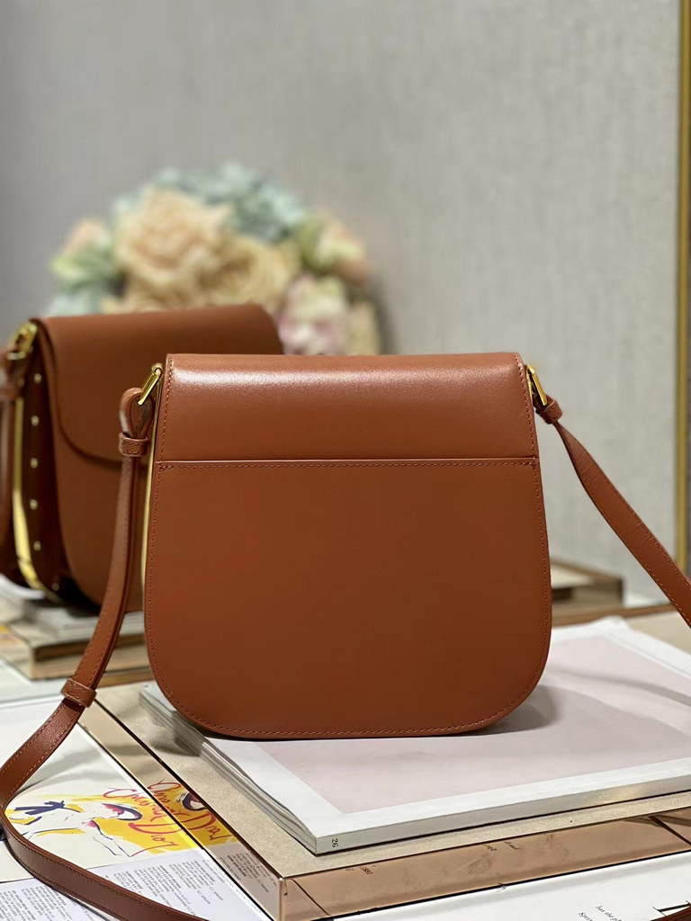 Dior Bobby Frame Bag M9333 Cognac-Colored Box Calfskin - Default Title - View 3