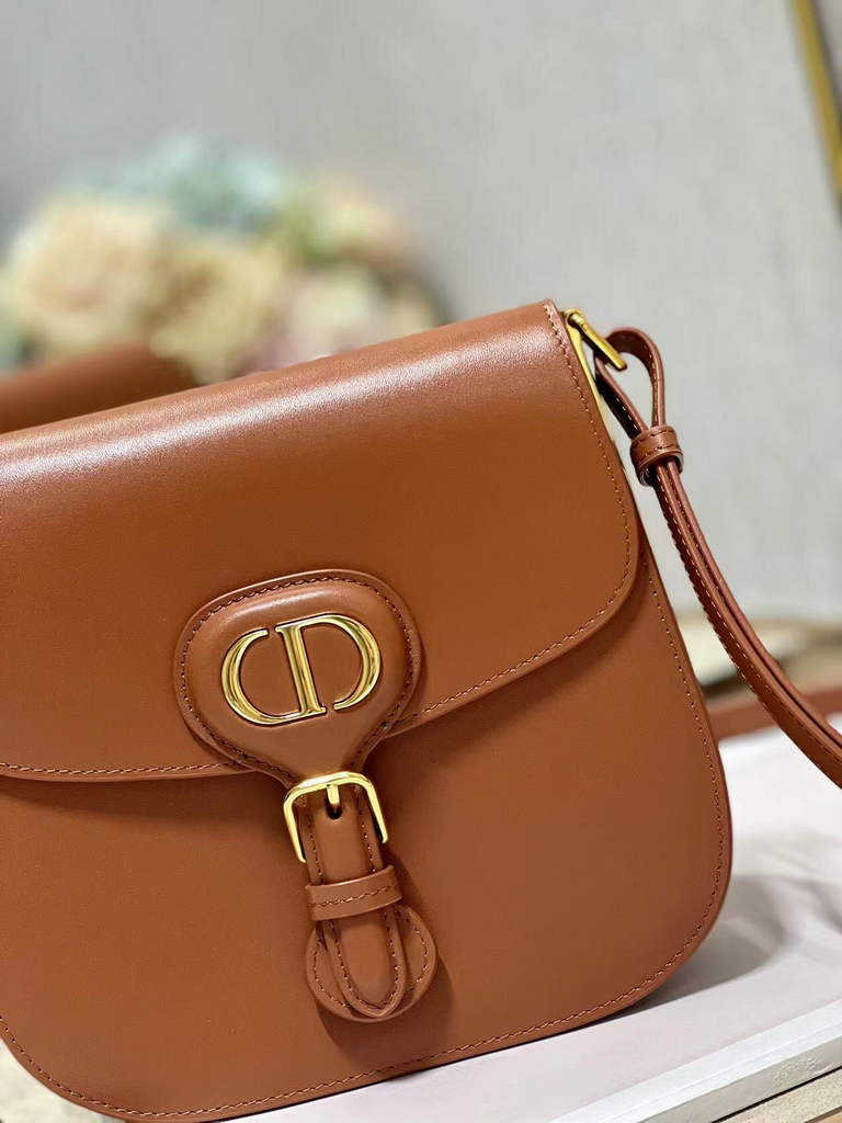 Dior Bobby Frame Bag M9333 Cognac-Colored Box Calfskin