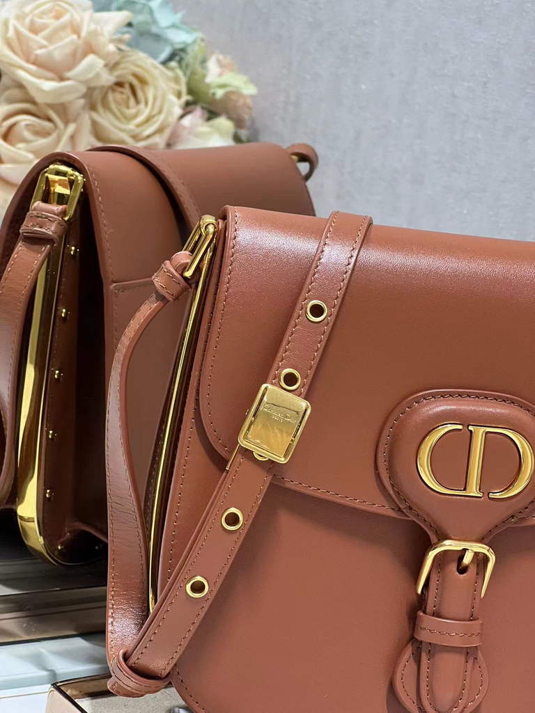 Dior Bobby Frame Bag M9333 Cognac-Colored Box Calfskin