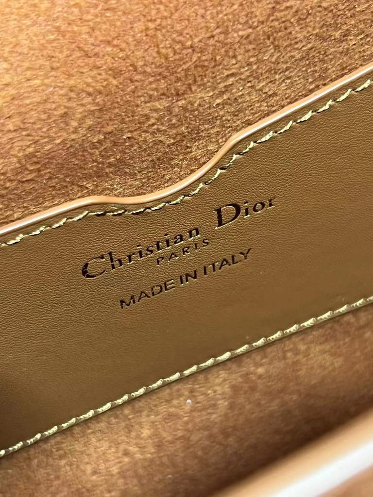 Dior Bobby Frame Bag M9333 Cognac-Colored Box Calfskin