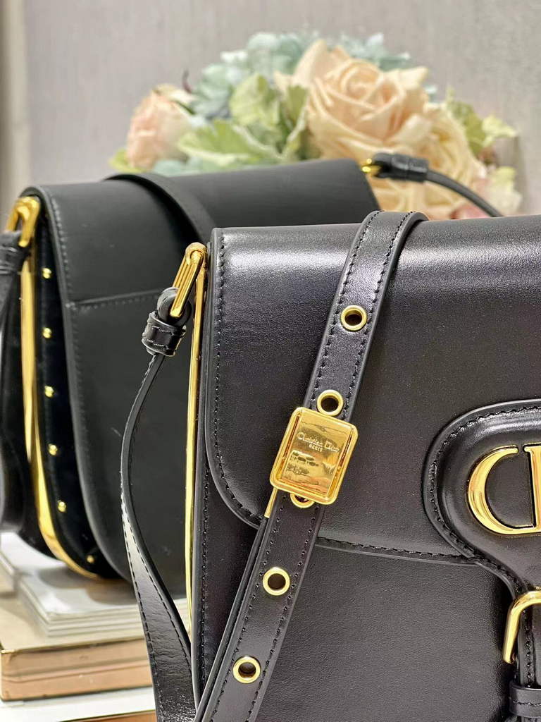 Dior Bobby Frame Bag M9333 Black Box Calfskin - Default Title - View 3