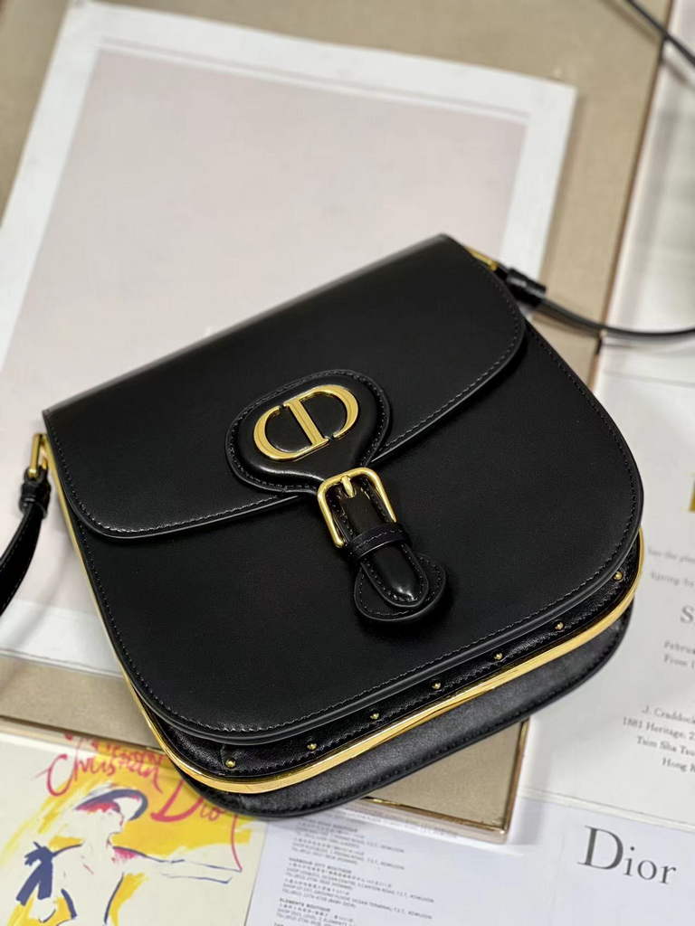 Dior Bobby Frame Bag M9333 Black Box Calfskin