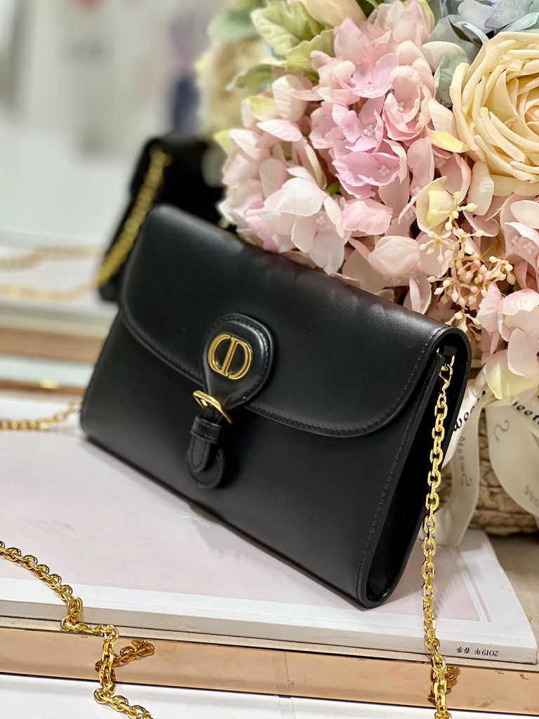 Dior Bobby S5703 East-West Pouch with Chain Black Smooth - Default Title - View 3