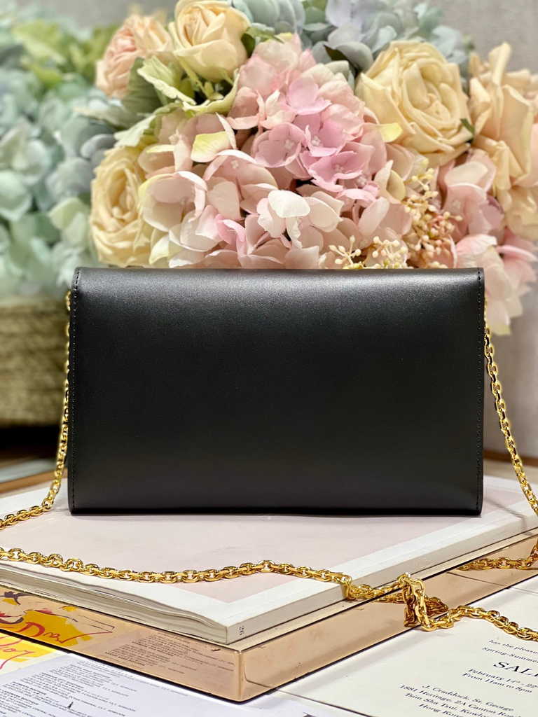 Dior Bobby S5703 East-West Pouch with Chain Black Smooth - Default Title - View 4