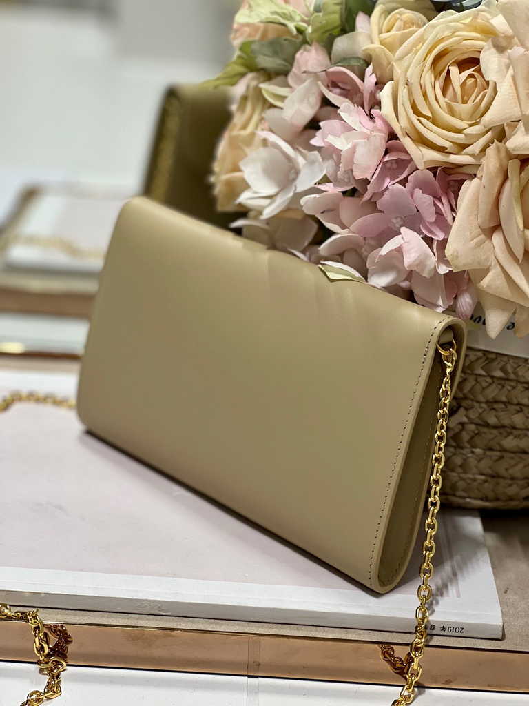 Dior Bobby S5703 East-West Pouch with Chain Dark Beige Smooth - Default Title - View 5