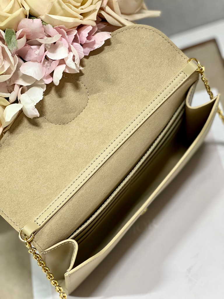 Dior Bobby S5703 East-West Pouch with Chain Dark Beige Smooth - Default Title - View 8