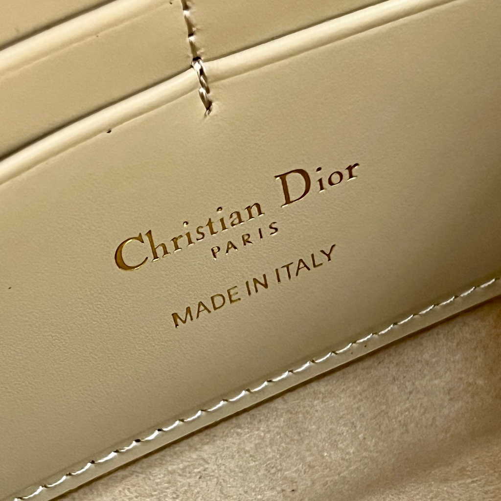 Dior Bobby S5703 East-West Pouch with Chain Dark Beige Smooth - Default Title - View 9