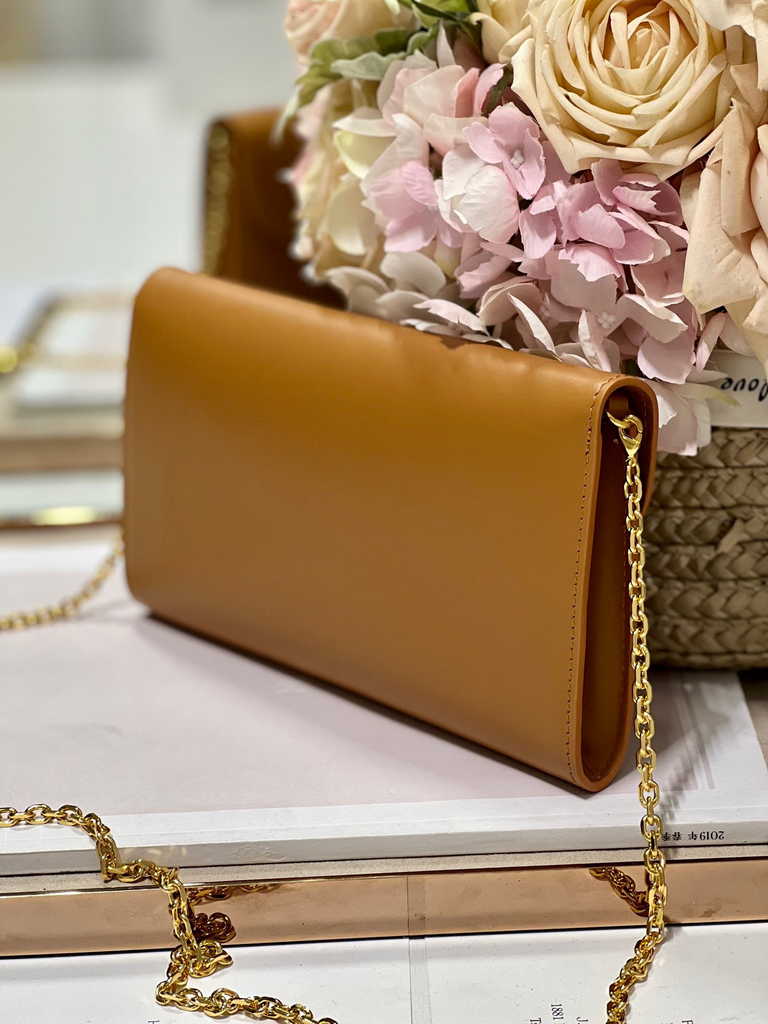 Dior Bobby S5703 East-West Pouch with Chain Tan Smooth - Default Title - View 5