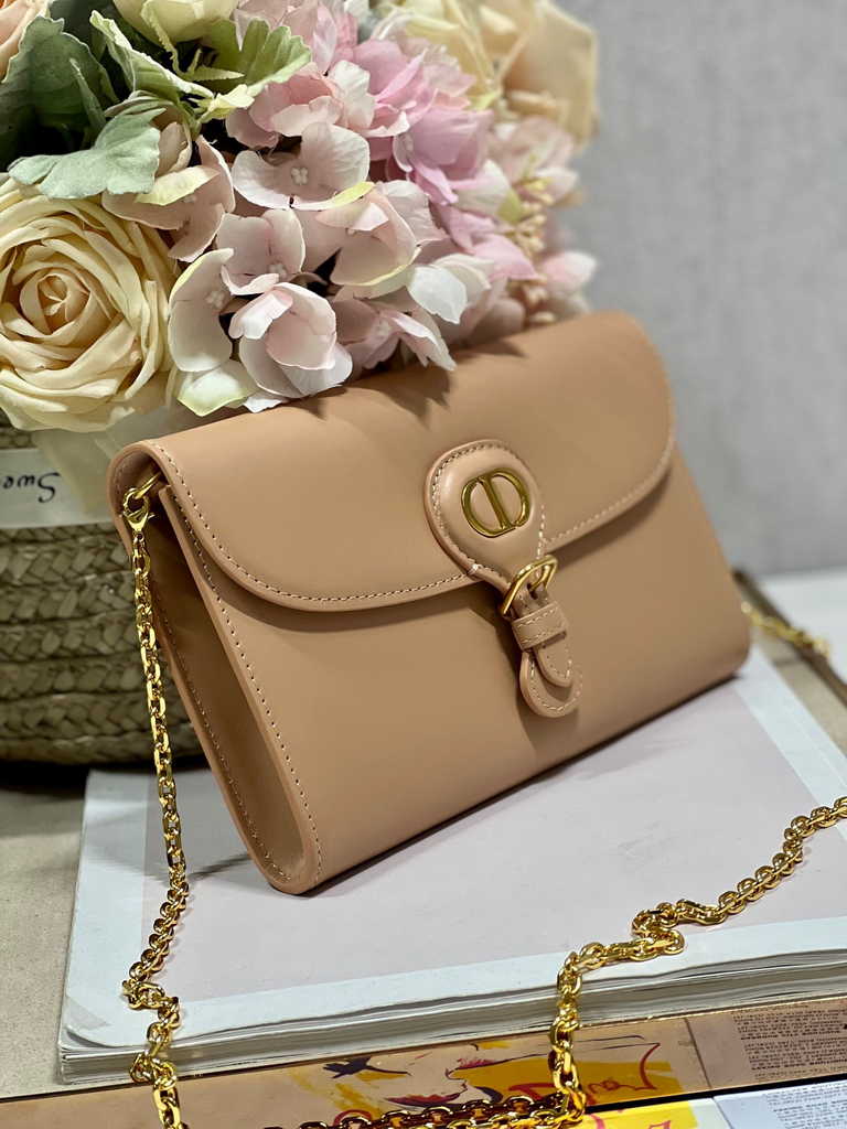 Dior Bobby S5703 East-West Pouch with Chain Light Pink Smooth - Default Title - View 2