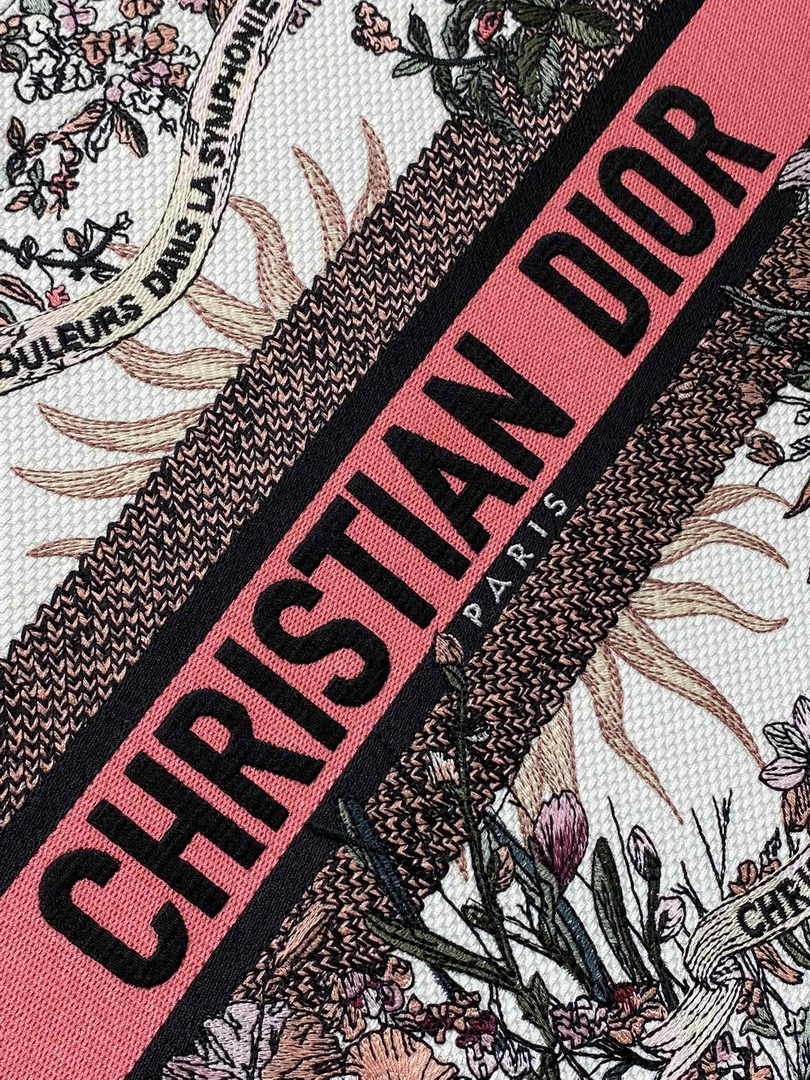 Dior Medium Book Tote M1296 Embroidery M20E1