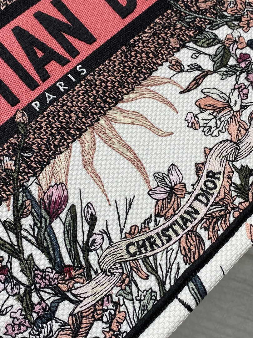 Dior Medium Book Tote M1296 Embroidery M20E1