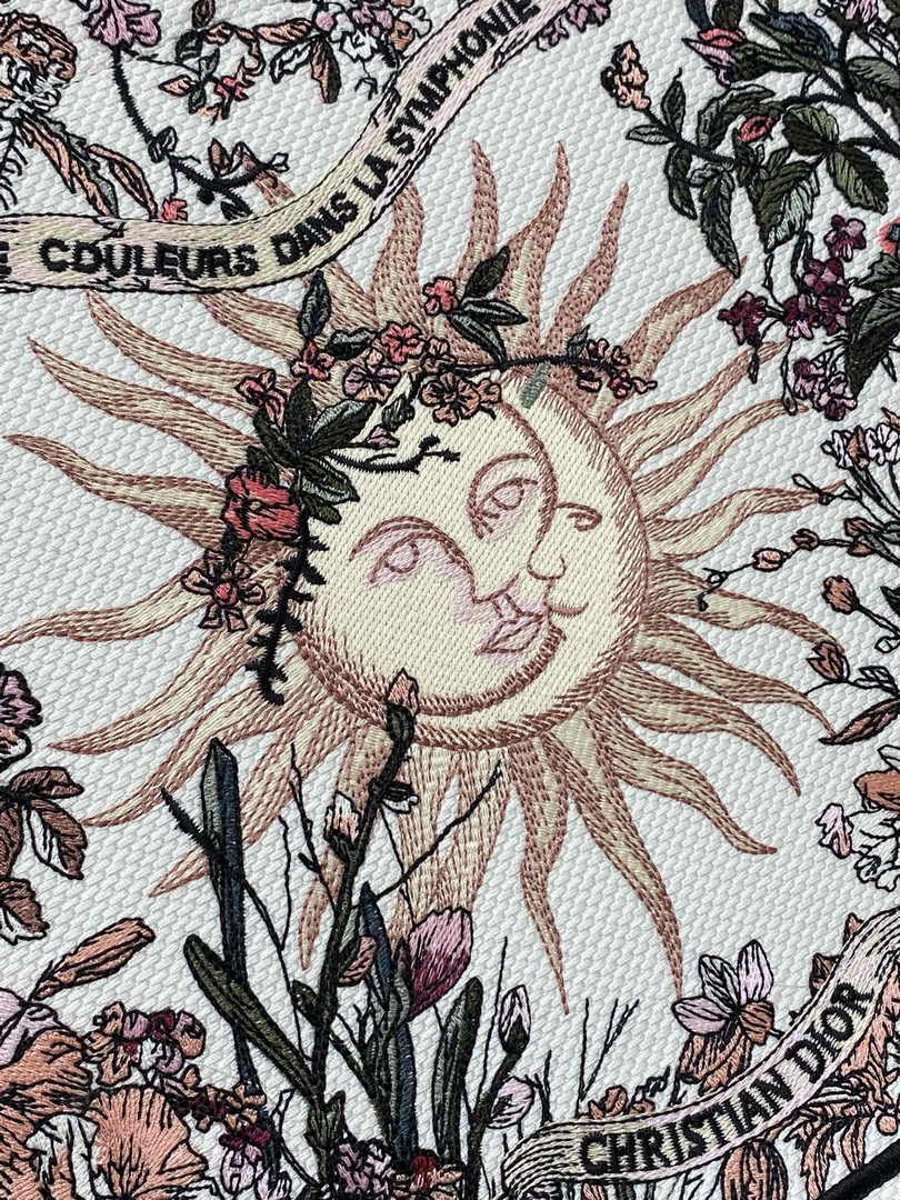 Dior Medium Book Tote M1296 Embroidery M20E1