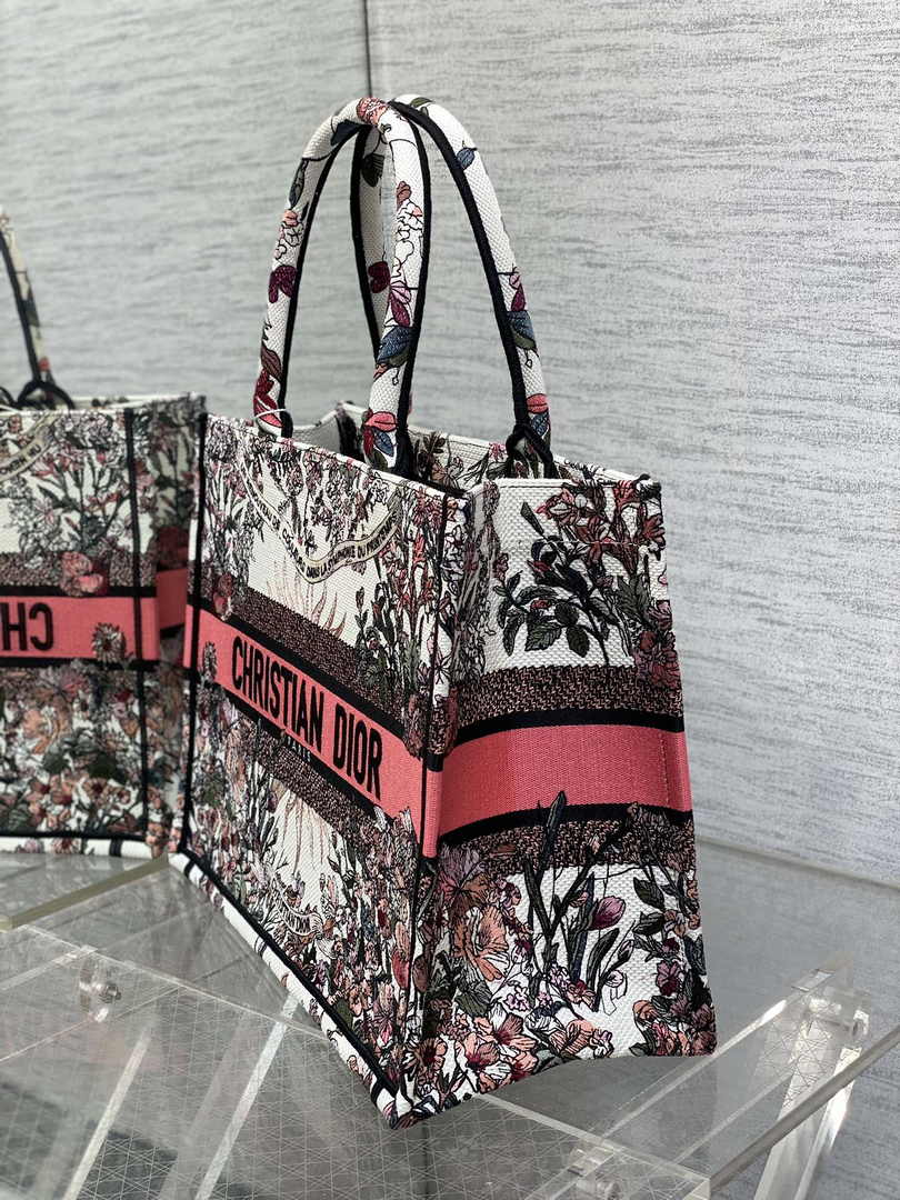 Dior Medium Book Tote M1296 Embroidery M20E1 - Default Title - View 3