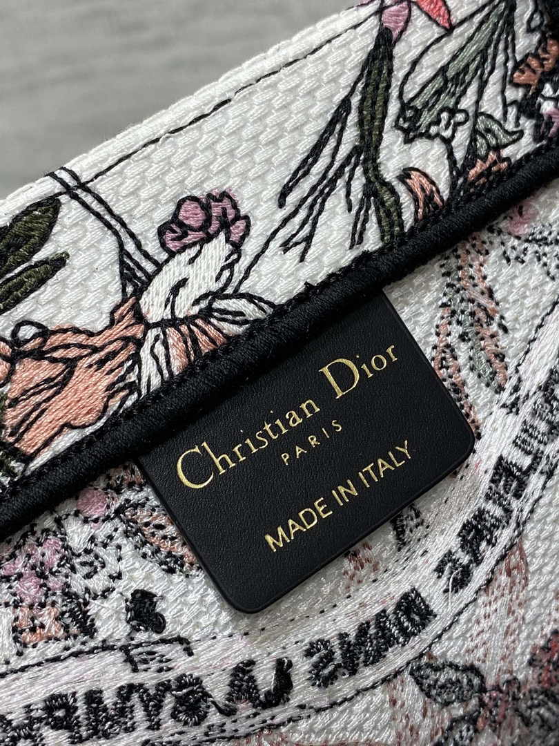 Dior Medium Book Tote M1296 Embroidery M20E1