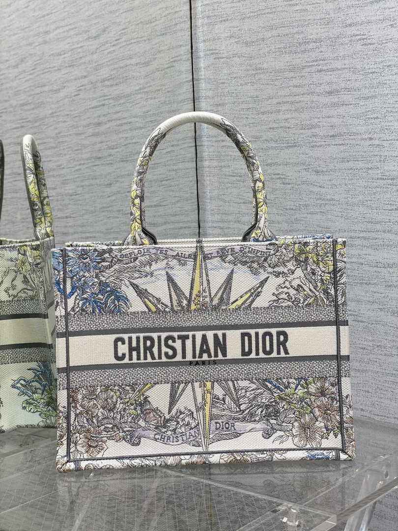 Dior Medium Book Tote M1296 Embroidery M20E6