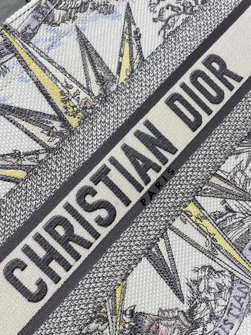 Dior Medium Book Tote M1296 Embroidery M20E6