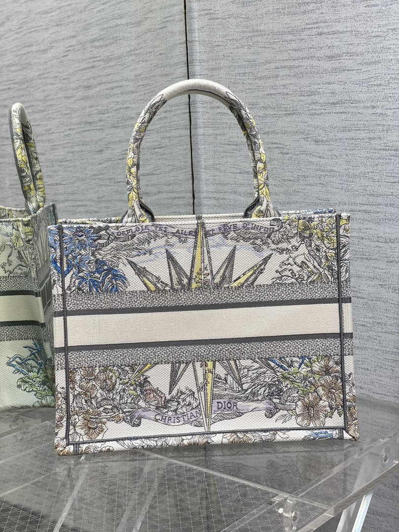 Dior Medium Book Tote M1296 Embroidery M20E6