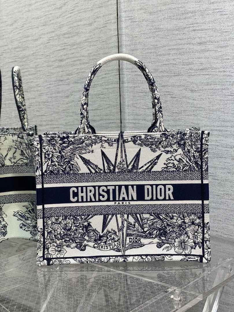 Dior Medium Book Tote M1296 Embroidery M20E8