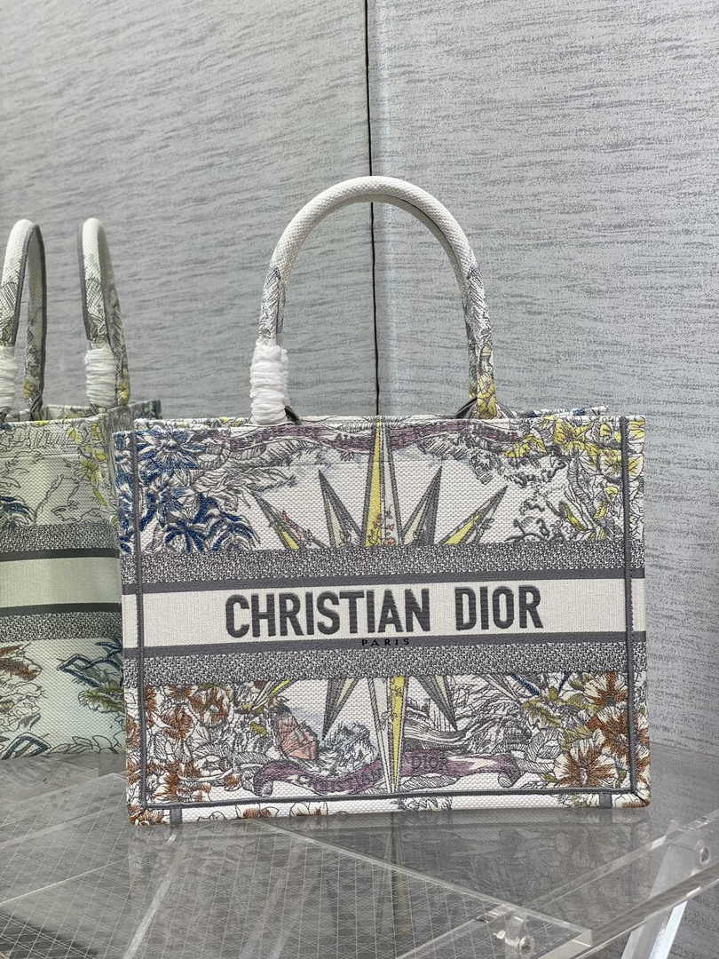 Dior Medium Book Tote M1296 Embroidery M20E9
