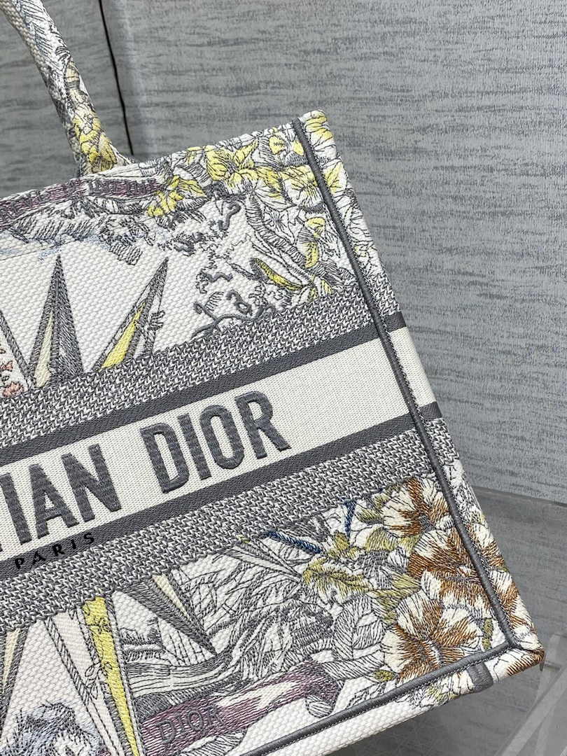 Dior Medium Book Tote M1296 Embroidery M20E9