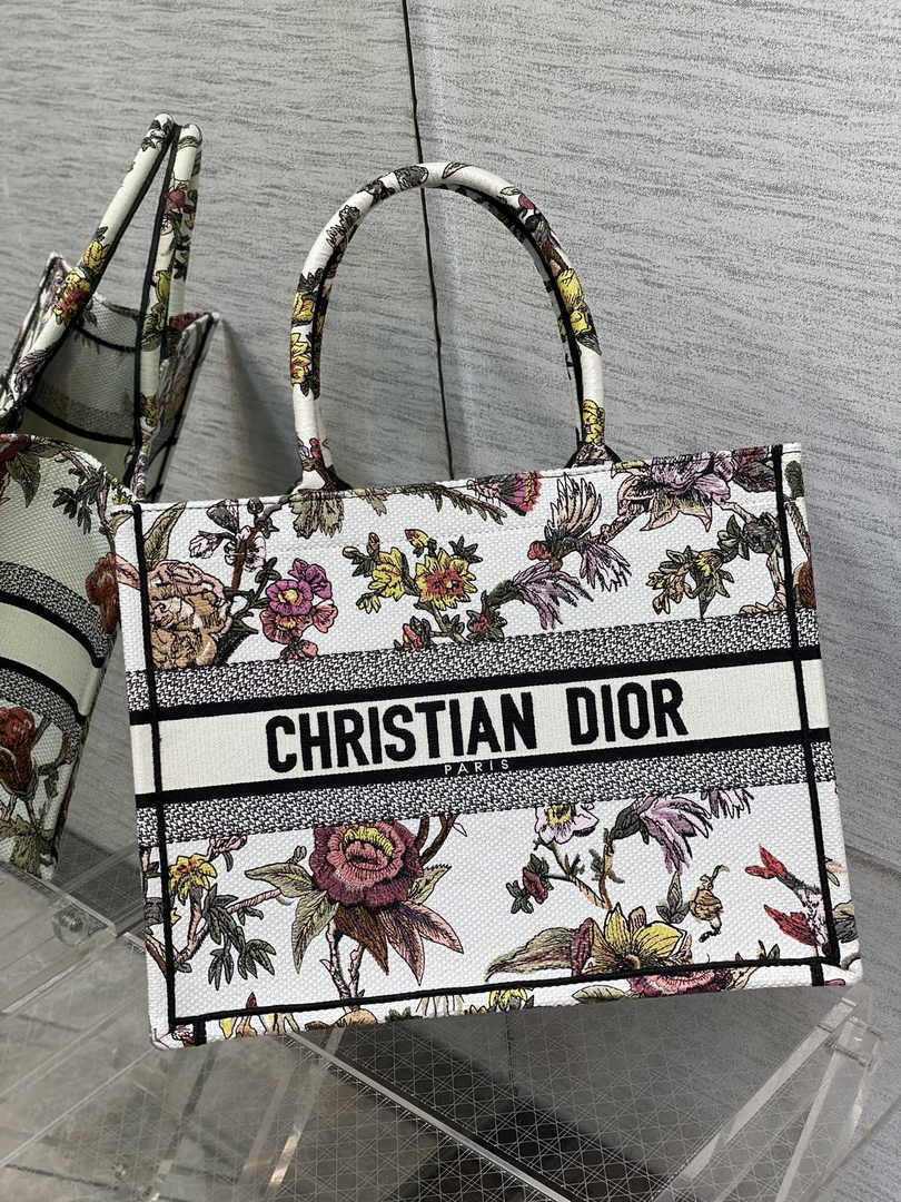Dior Medium Book Tote M1296 Embroidery M20F4