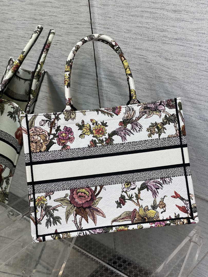 Dior Medium Book Tote M1296 Embroidery M20F4