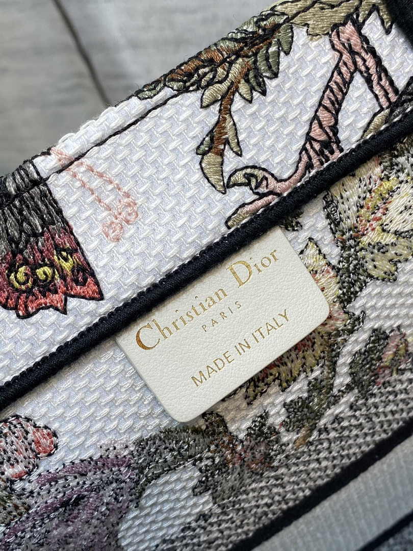 Dior Medium Book Tote M1296 Embroidery M20F4