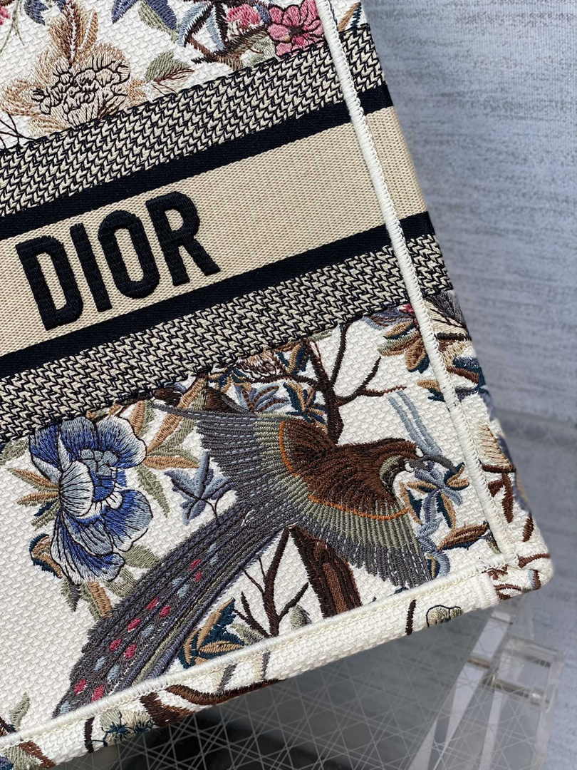 Dior Medium Book Tote M1296 Embroidery M20F8
