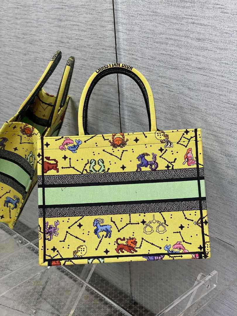 Dior Medium Book Tote M1296 Embroidery M20F9