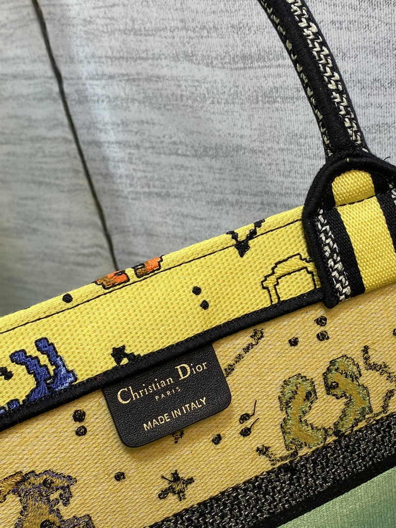 Dior Medium Book Tote M1296 Embroidery M20F9